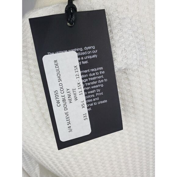 Chaser Thermal Cold Shoulder Henley in True White | REVOLVE size med - Picture 8 of 9